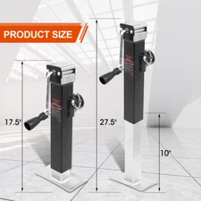 Manual 10" Lift 5000lbs Swivel Trailer Jack Tongue Weld-on Pipe-mount Stand