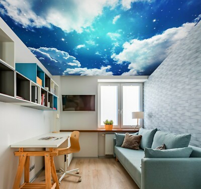 3D Blue Sky 035 WallPaper Murals Wall Print Decal Wall Deco AJ WALLPAPER Zoe