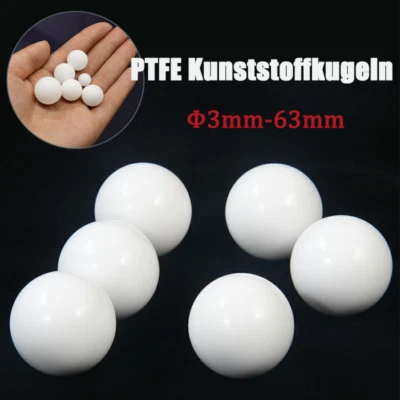 PTFE Kunststoff Kugeln Membranpumpen Dichtungskugeln Ventilkugeln Weiß Φ3mm-63mm - Bild 1 von 4