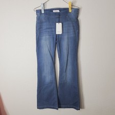 Cello Deluxe Comfort Stretch Size Medium Blue Flare Jeans RN 129203 Acid wash