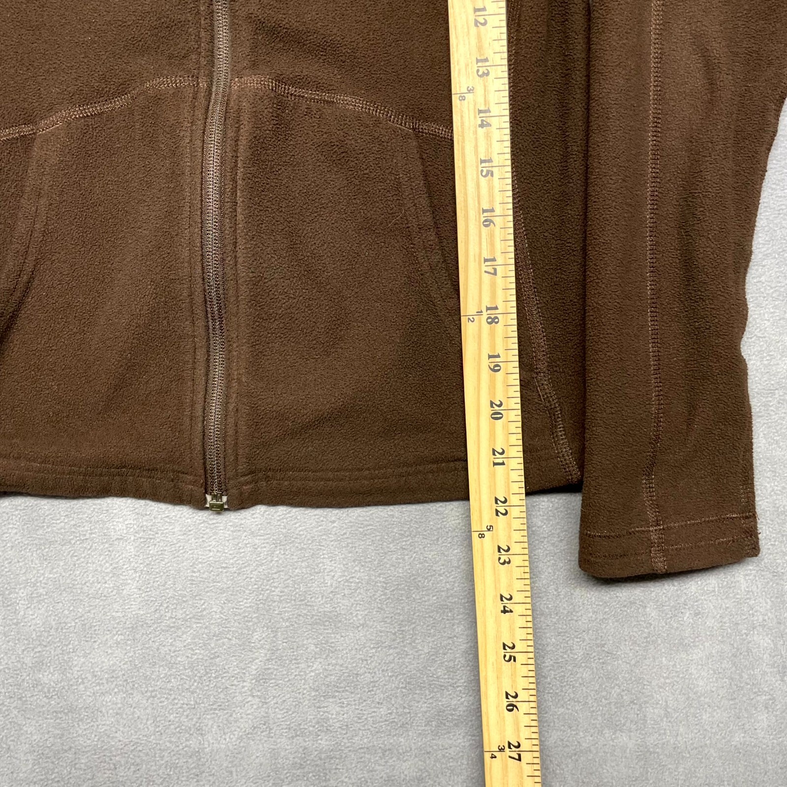 The North Face Fleece Jacket Women's Small Brown Mock Neck Long Sleeve Full Zip thumbnail 5