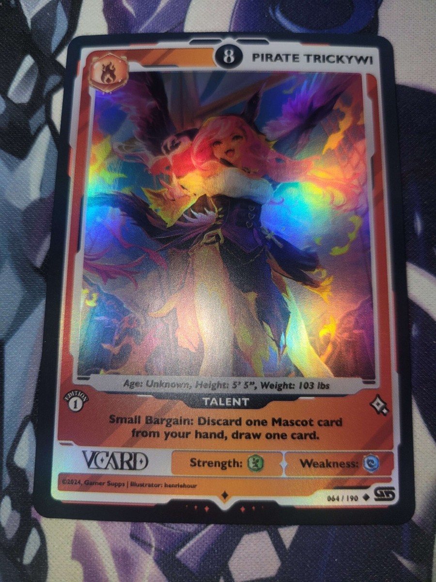 VCARD Rising Stars - First Edition (1st) 8 Holo Foil Pirate