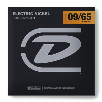Dunlop 8-saitige Saiten für E-Gitarre 9-65 DEN09658 1,2,3,4,5,6 Packungen UK