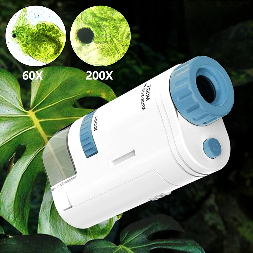 Mini Microscope Électrique De Poche, Avec Lumière LED, Portable, Haute Définitio - Photo 3/4