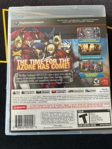 *NEW* BlazBlue: Continuum Shift EXTEND PS3 - Picture 2 of 4