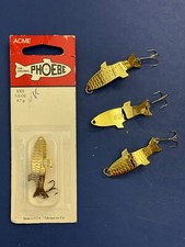Acme S303/G Phoebe Spoon, 1 3/4" 1/6 oz, GOLD LOT OF 3 - SAVE $$