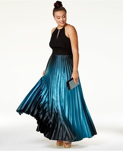 ombre pleated maxi dress