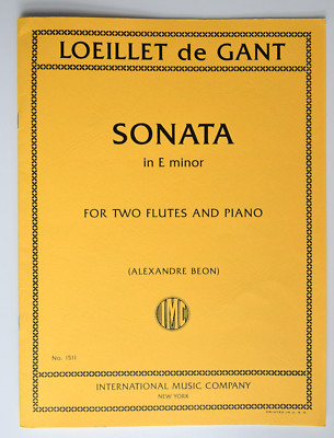 Noten Triosonate in e-Moll für 2 Flöten und Klavier von J. B. Loeillet (de Gant)