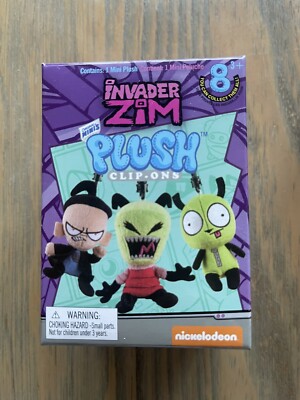 Invader Zim Mini's Plush Clip-Ons Mystery Blind Box Key Chain New