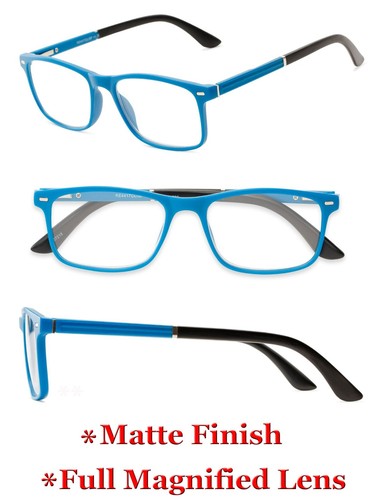 Men Women Retro Square Frame Full Magnified Lens Reading Glasses - Picture 6 of 14