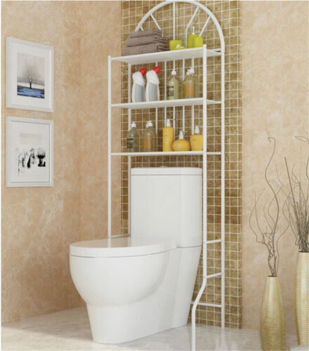 3 Tier Shelf Over The Toilet Bathroom Space Saver Towel Storage Rack Organizer - Picture 4 of 9