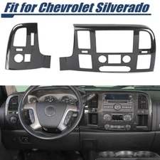Carbon Fiber Center Console Vent Dashboard Trim Cover For Silverado SIERRA 07-13