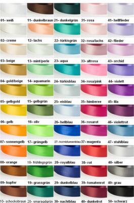 30 Yard-Rolle Satinband 25mm breit, Schleifenband Geschenkband (0,25 EUR/m)