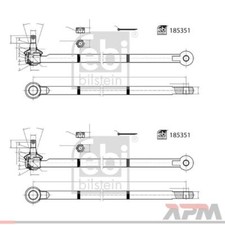 2x Febi 185351 Lenkstange Vorne für Suzuki Samurai Geschlossen SJ 413