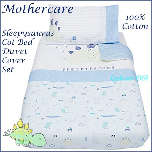 Juego de cama funda nórdica para cuna Sleepysaurus Mothercare para niños pequeños NUEVO 100 % algodón - Imagen 8 de 12