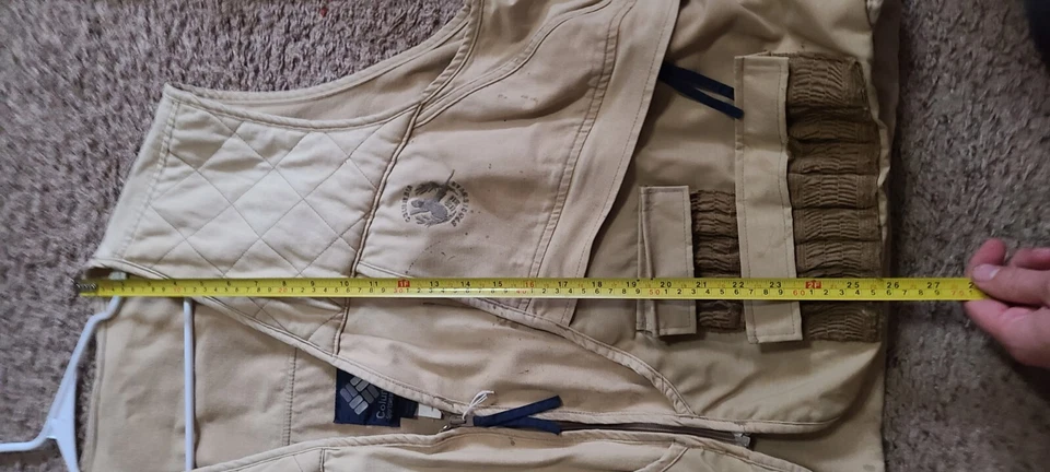 Columbia Fishing Vest Hunting Shooting Vintage Beige Mens Size XXXL 3XL - Image 4 of 4