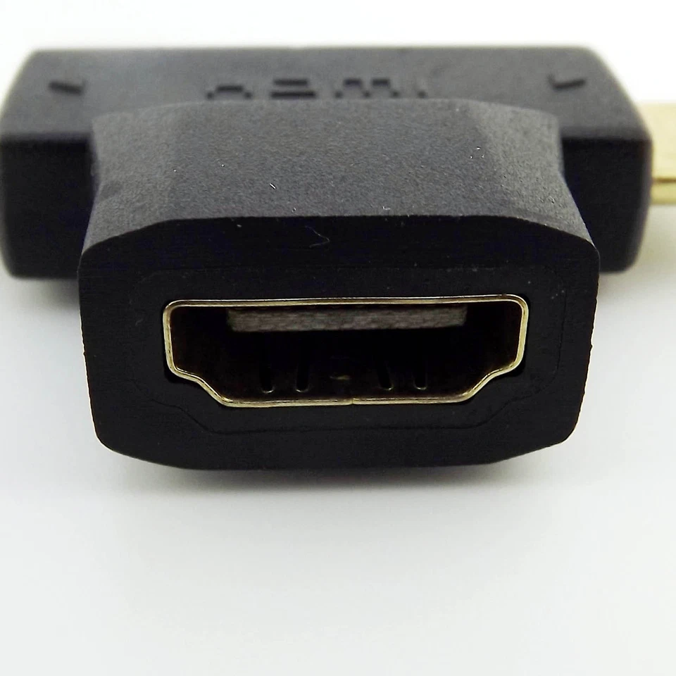 HDMI Female To Mini HDMI Male + Micro HDMI Male 2 in 1 Cable Adapter Connector - Image 4 of 4