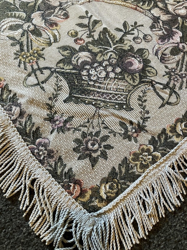 Vintage Tapestry Tablecloth Throw Rug 49 X 49 Inch eBay