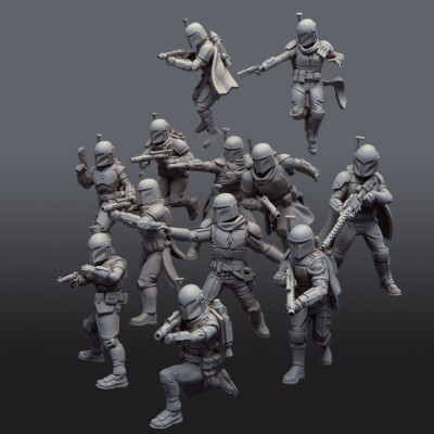 Star Wars Legion Mandalorian Super Commandos Expansion (Proxy) 3D Printed