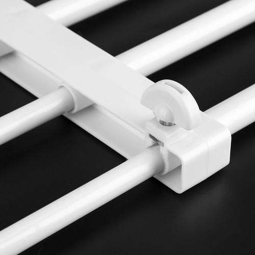 Adjustable Closet Cupboard Storage Organizer Shelf Extendable Divider Rack White - Picture 9 of 13