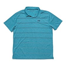 Under Armour HeatGear Polo Shirt Mens 2XL Short Sleeve Mint Green EUC