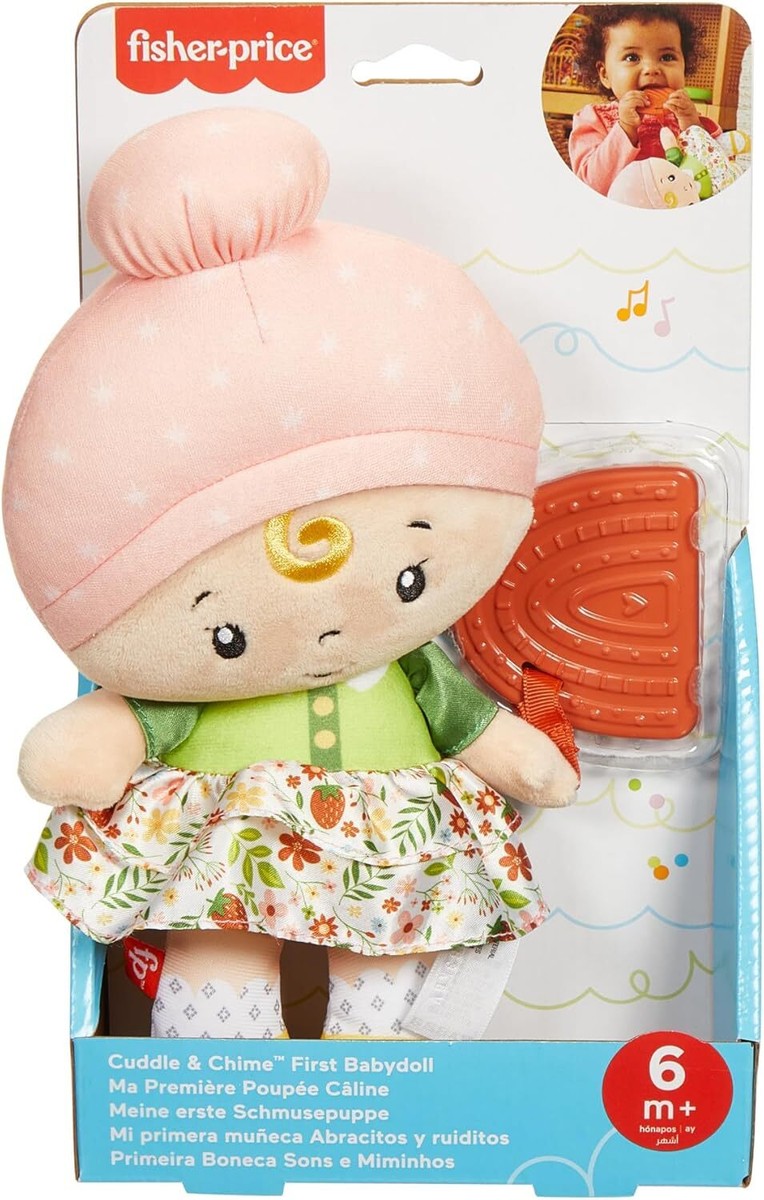 Fisher-Price Baby Sensory Toy Cuddle Chime First Babydoll for