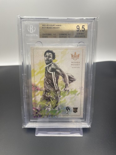 ( BGS 9.5 ) Moses Moody 2021-22 Court Kings RC Level 4 #177 Rookie Warriors SSP