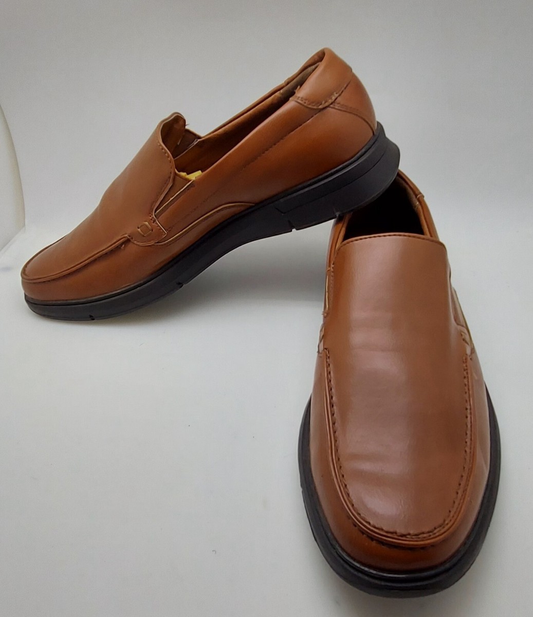 Mens Van Heusen flex memory foam dress shoes brown size 8.5  display picture 3