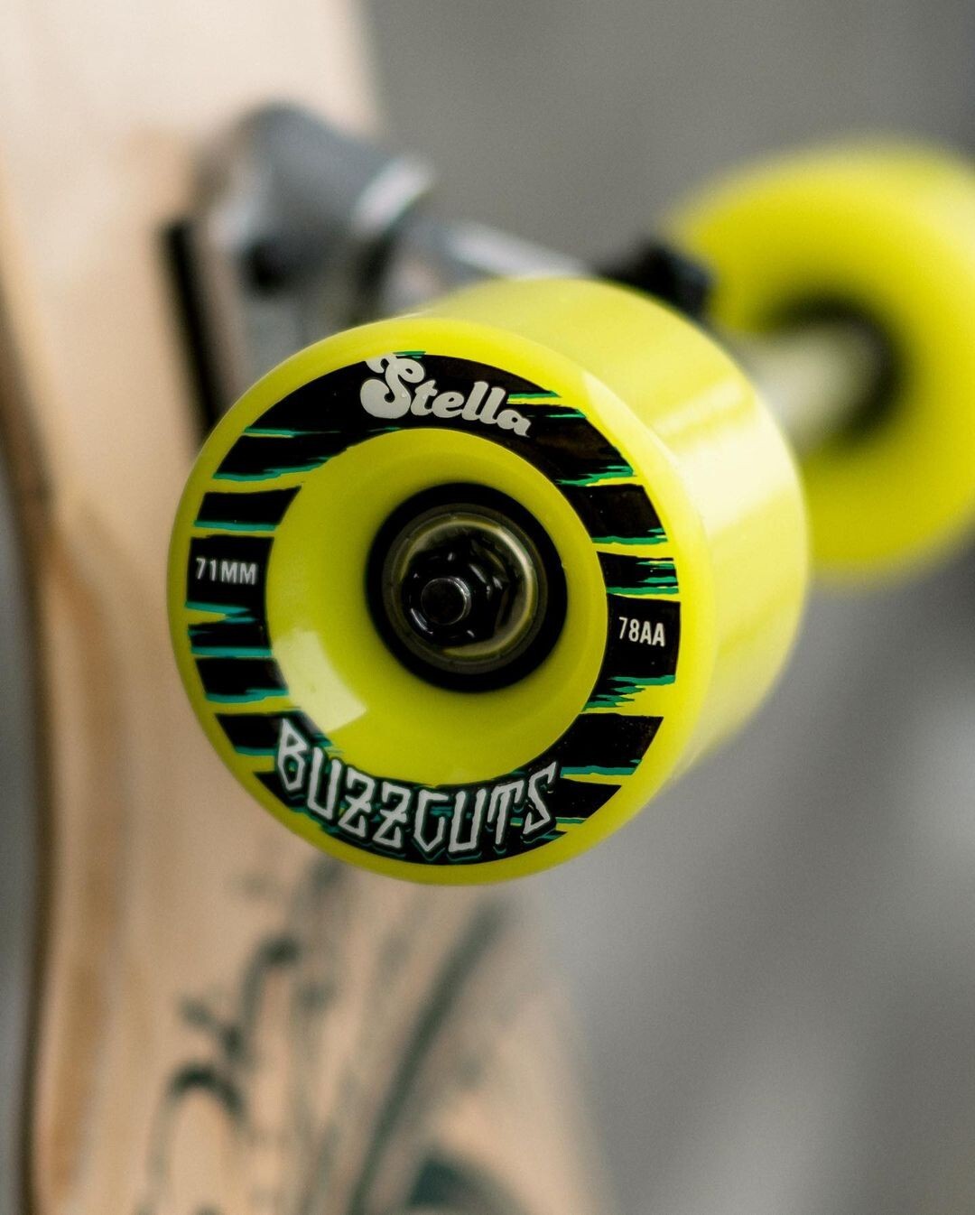 Stella Longboard Buzzcuts 71mm 83a Lime Racing Downhill Wheel Set of 4