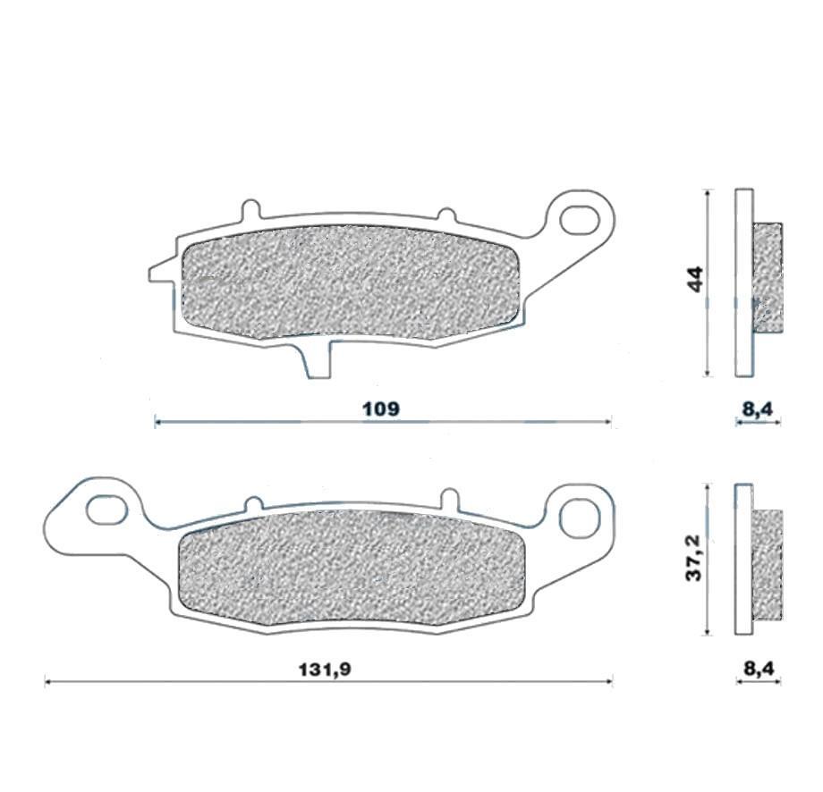 Plaquettes frein avant Kawasaki ER6 Versys ZR7 et Suzuki VStrom 125