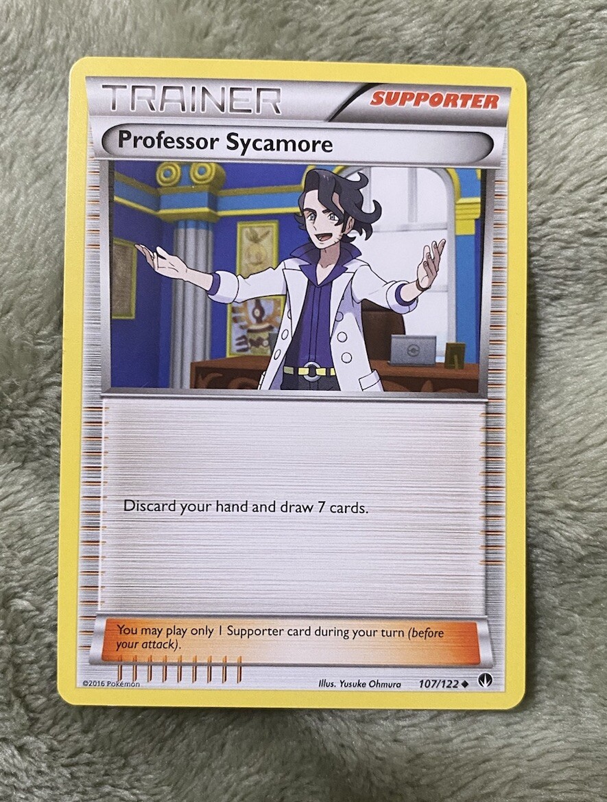 Professor Sycamore Trainer Pokemon Card 107/122 Regular 2016 NM