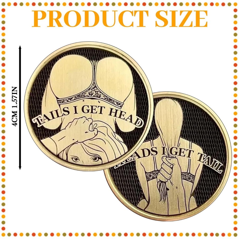 Funny Heads and Tails Coins,Heads I Get Tail - Tails I Get Head Double ...