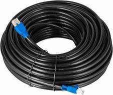 100FT Cat6 Outdoor Waterproof Solid Pure Copper PoE IP Ethernet Cable RJ45 Cord