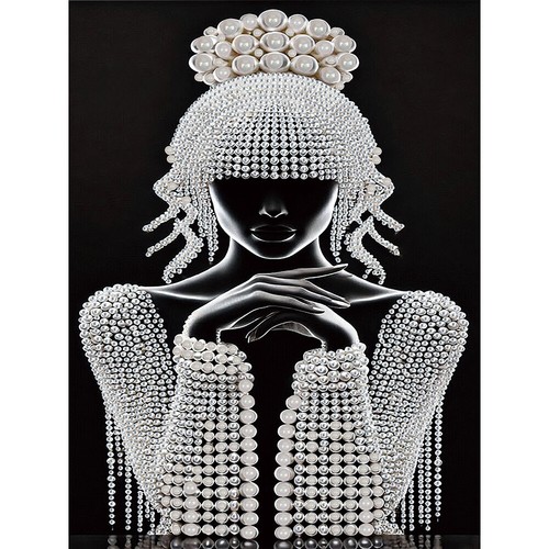 5D DIY Partial Special Shaped Drill Diamond Painting Kit Elegant Lady ...