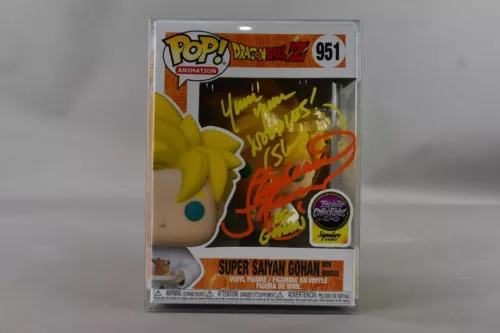 Funko Pop Super Saiyan Gohan Con Fideos 951 Stephanie Nadolny Certificado de Autenticidad Inscrito