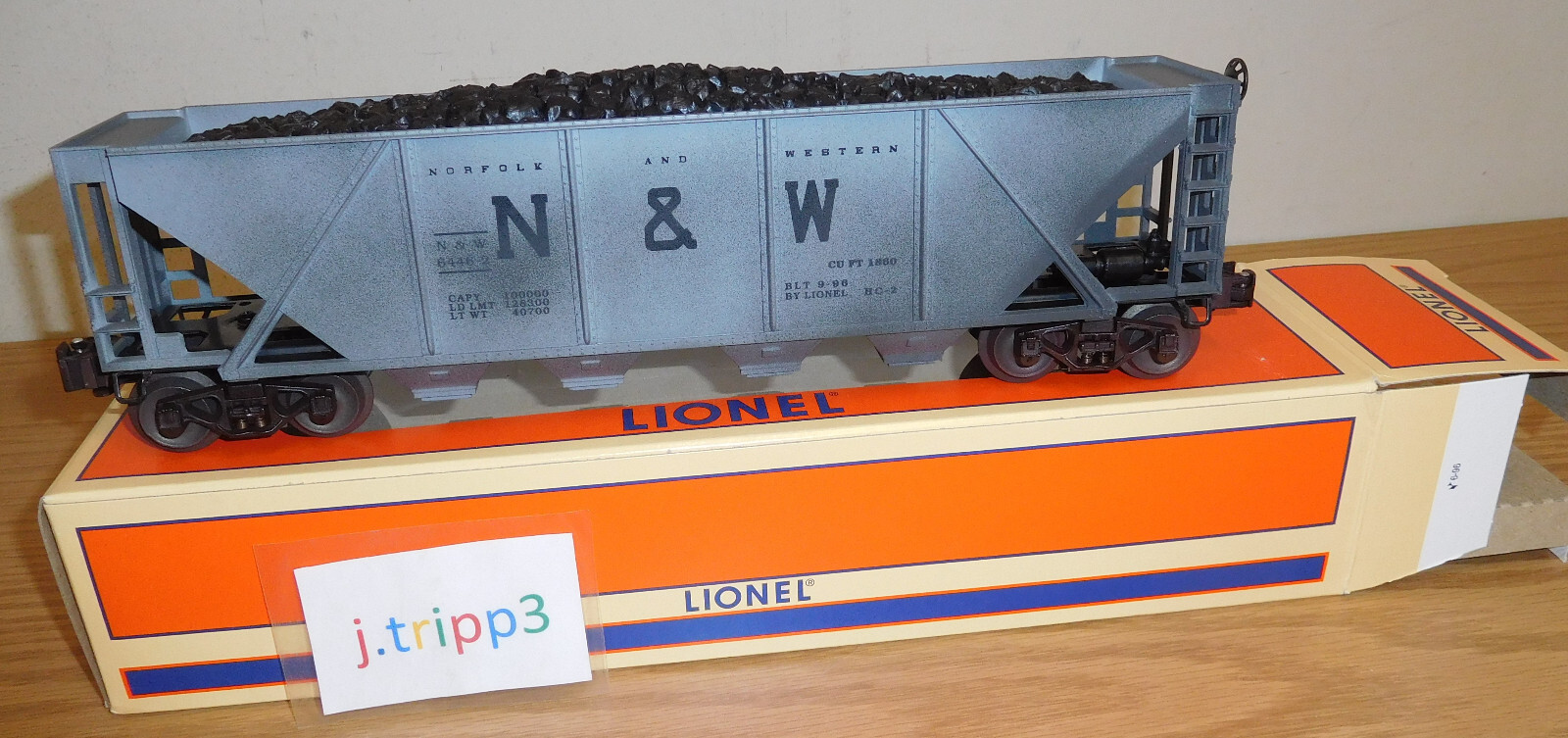LIONEL 6 19326 To 19328 NORFOLK WESTERN WEATHERED HOPPER 4 CAR SET O lionel-6-19326-to-19328-norfolk-western-weathered-hopper-4-car-set-o