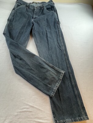 【KOOLOSET】Back Patch Carpenter Balloon Denim LEE Jeans Mens Carpenter Medium Wash Blue Denim Size 36x34