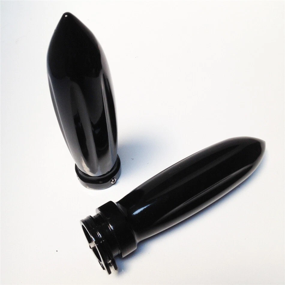 Empuñaduras de torpedo negras de 1" 25 mm para Harley FLSTSC Softail Springer Classic Foto 3 de 4