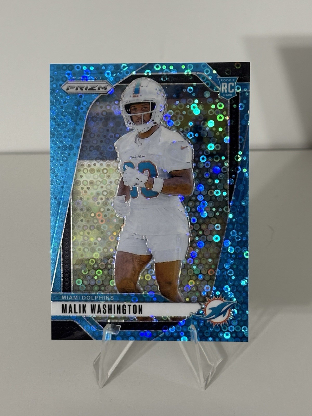 Malik Washington 2024 Prizm #371 No Huddle Blue Disco /99 Rookie card