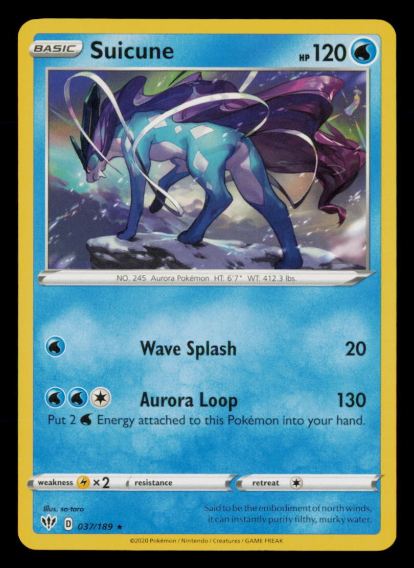 Suicune 37/189 Rare Deck Exclusives Pokemon Near Mint
