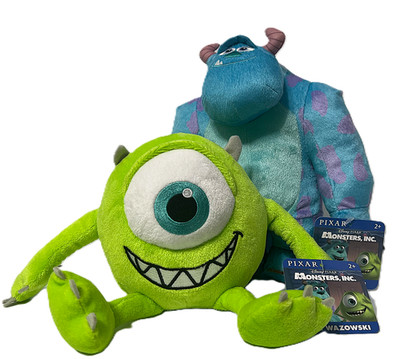 Disney Pixar Monsters, Inc. Sulley 10'' Plush & Mike 6'' Plush Just Play Set of 2