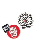 Red Nose Day 2026 Mr Doodle pin badges On behalf of Comic Relief