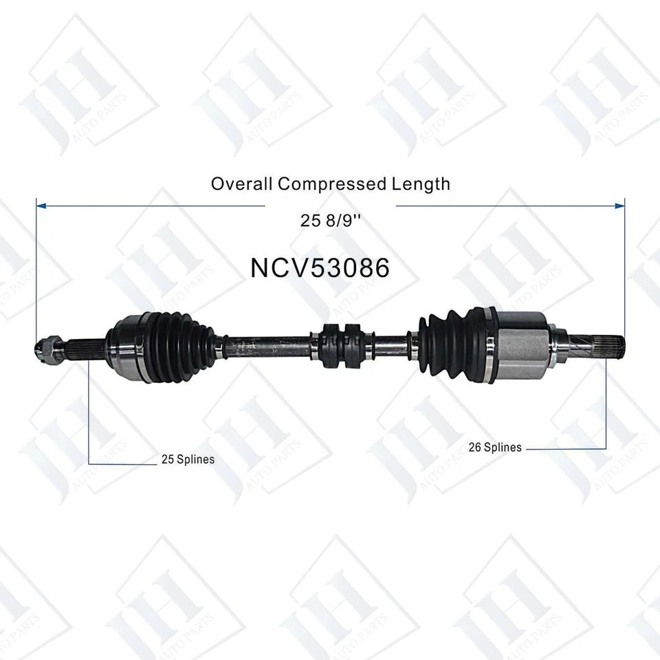 OE Front Pair Left Right CV Axle Shaft For 2009-2011 Nissan Versa 1.6 FWD Manual Foto 2 de 4