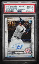 2020 Bowman Mega Box Chrome Mojo Jake Sanford #BMA-JS PSA 10 GEM MT Auto jg3