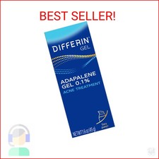 Differin Acne Treatment Gel, 90 Day Supply, Retinoid Treatment for Face with 0.1