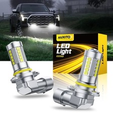 Pair H10 9145 100w 6500k Super White Led Headlight Fog Light Driving Bulbs