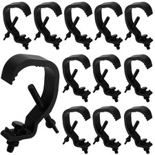 12 PCS Stage Light Clamp Hooks, Heavy Duty Aluminum Alloy Truss Clamps, Black