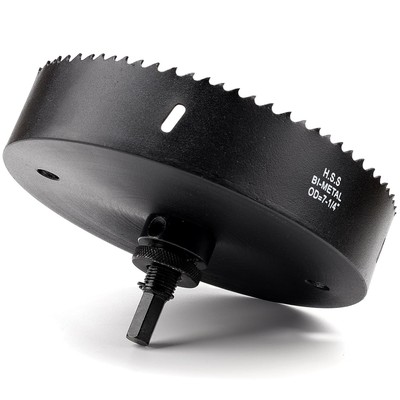 7 1/4 inch Hole Saw for Metal and Plywood, Bi-Metal 7-1/4'', Frosted Black 