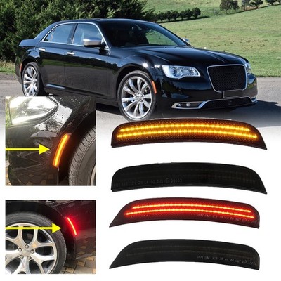 Red Yellow LED Front Rear Side Marker Light For 2015-2023 Chrysler 300 300C 300S