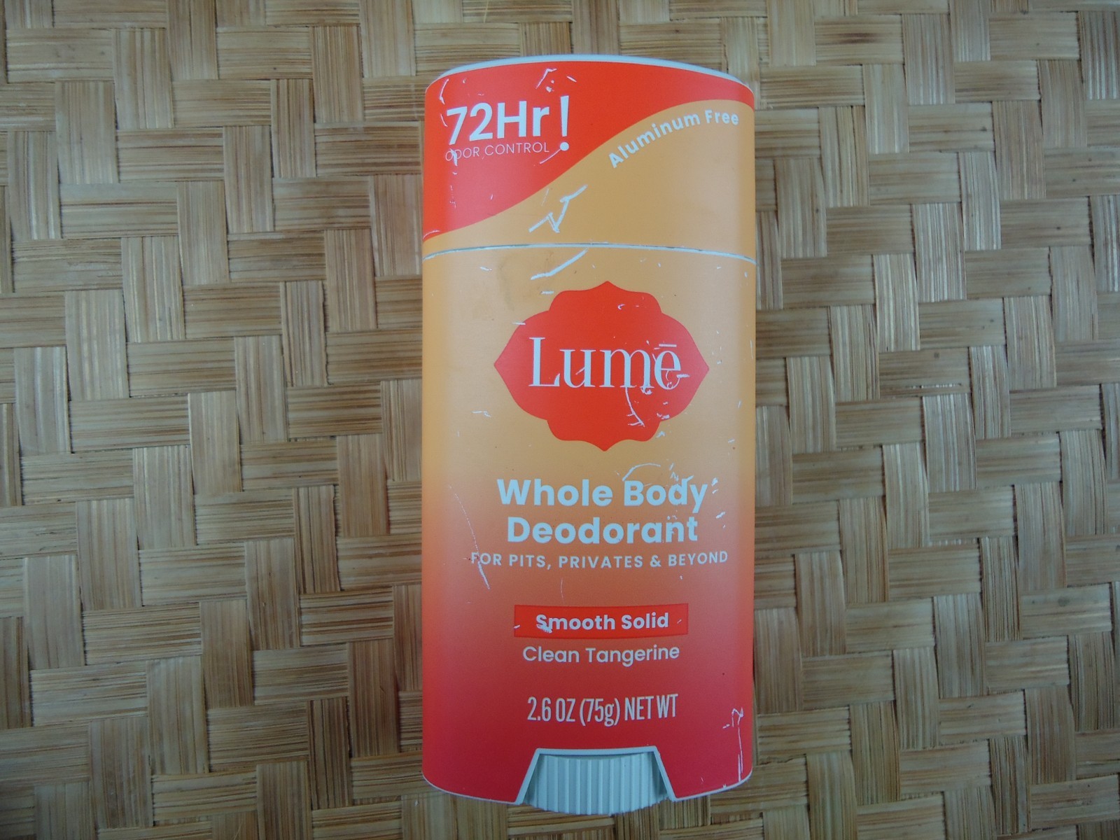 Lume Whole Body Deodorant Plus Sweat Control Clean Tangerine Smooth Solid 2.6oz